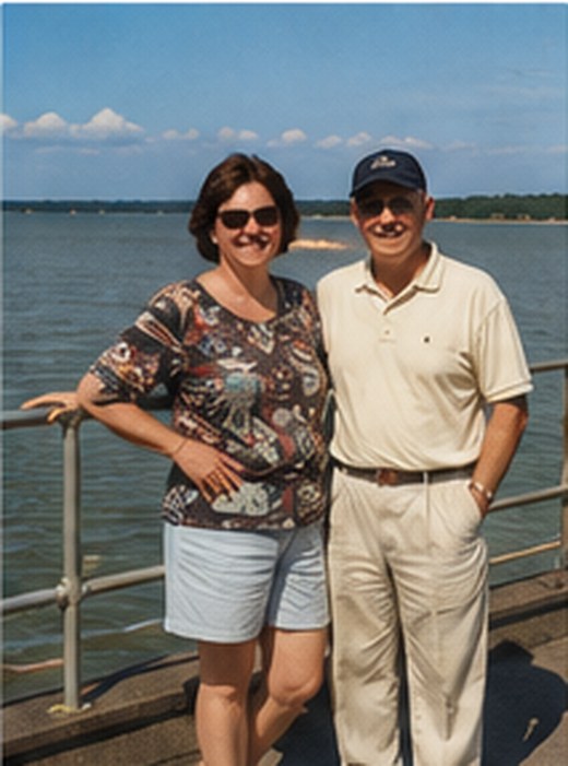 Eleanor and Walter on a trip abroad, 1998